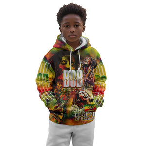 The Legend of Reggae One Love Kid Hoodie Bob Colorful Art