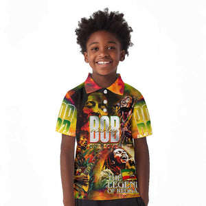 The Legend of Reggae One Love Kid Polo Shirt Bob Colorful Art