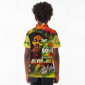 The Legend of Reggae One Love Kid Polo Shirt Bob Colorful Art