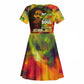 The Legend of Reggae One Love Kid Short Sleeve Dress Bob Colorful Art