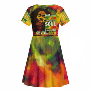 The Legend of Reggae One Love Kid Short Sleeve Dress Bob Colorful Art