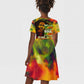The Legend of Reggae One Love Kid Short Sleeve Dress Bob Colorful Art