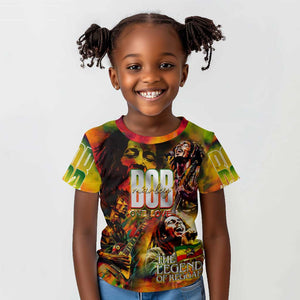 The Legend of Reggae One Love Kid T shirt Bob Colorful Art