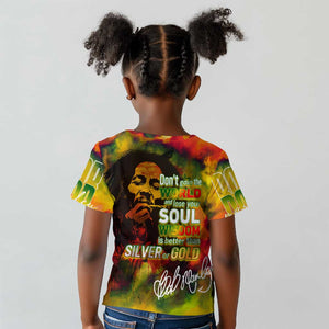 The Legend of Reggae One Love Kid T shirt Bob Colorful Art