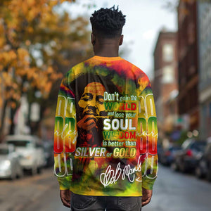 The Legend of Reggae One Love Long Sleeve Shirt Bob Colorful Art
