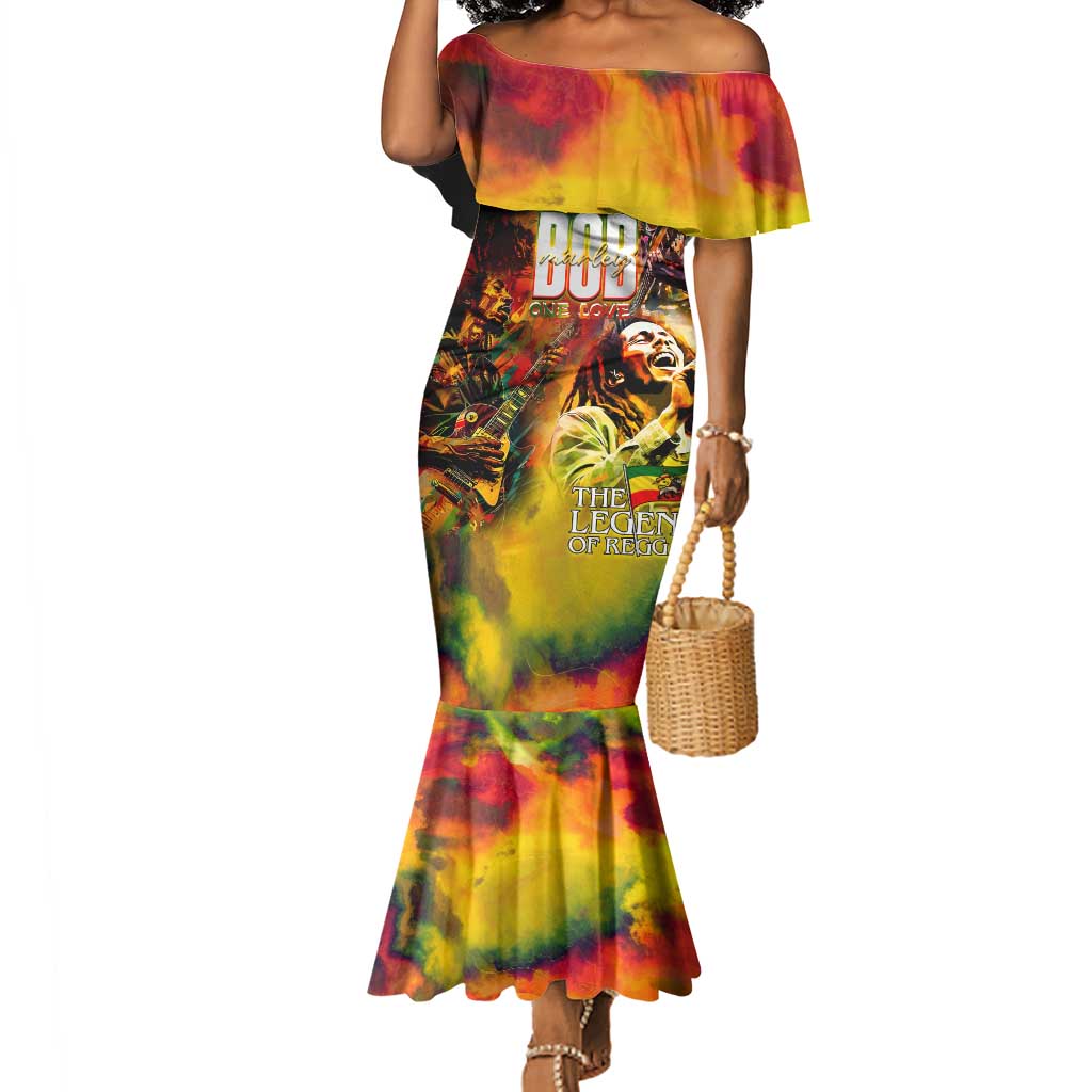 The Legend of Reggae One Love Mermaid Dress Bob Colorful Art