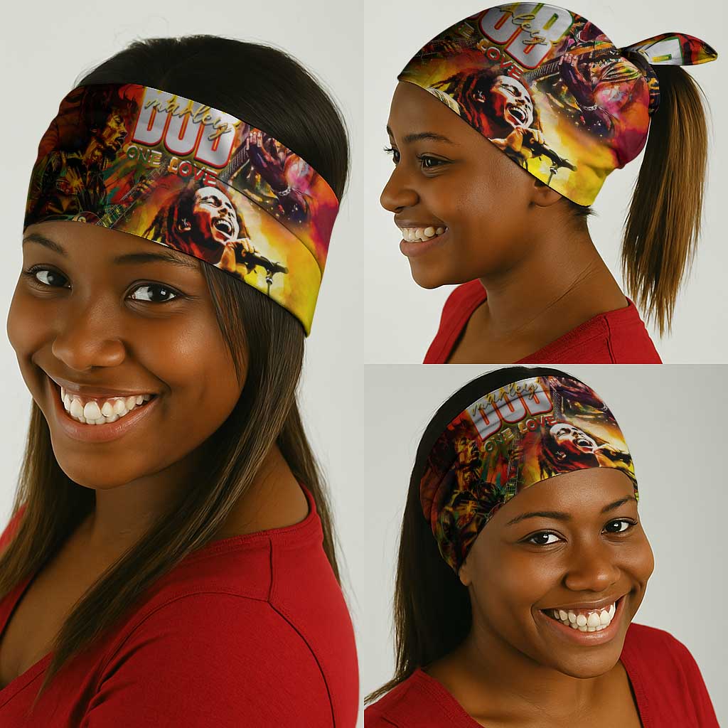 The Legend of Reggae One Love Neck Gaiter Bob Colorful Art DT02
