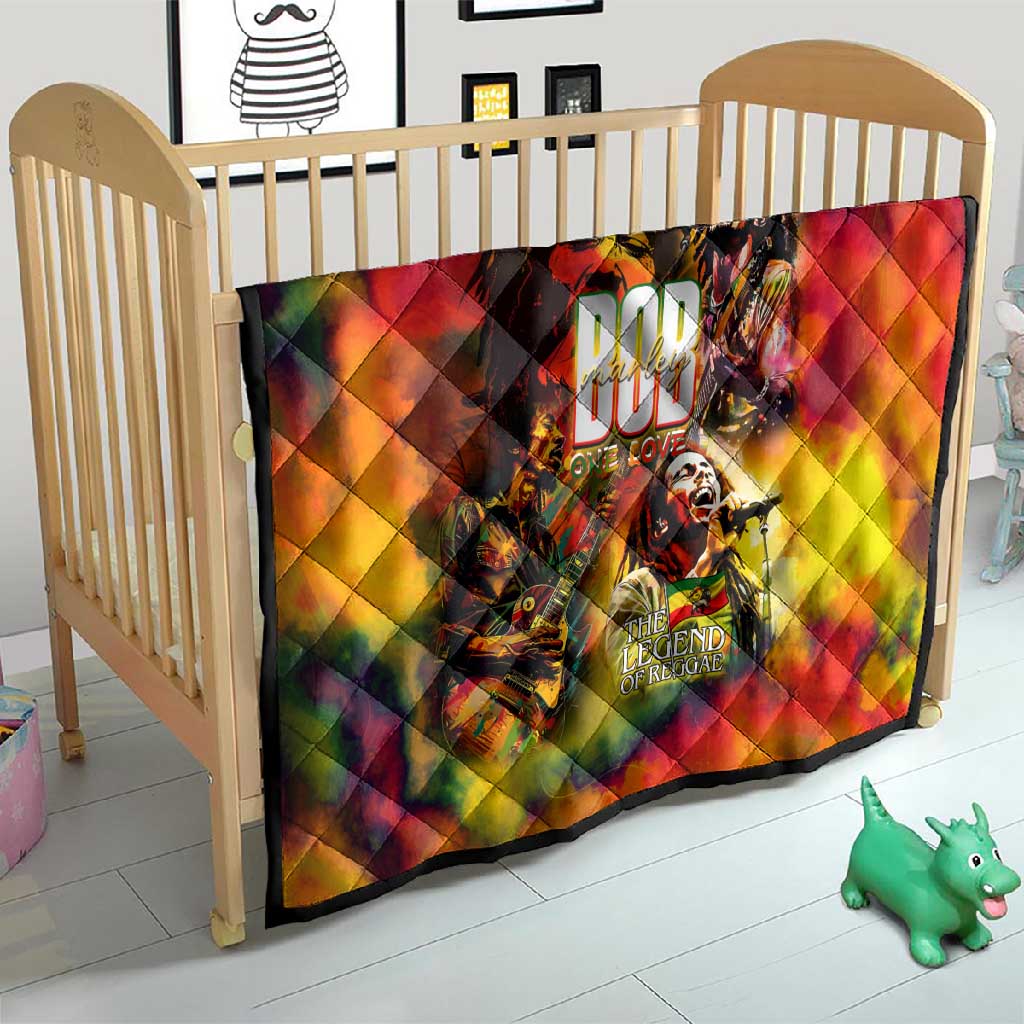 The Legend of Reggae One Love Quilt Bob Colorful Art