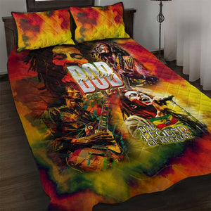 The Legend of Reggae One Love Quilt Bed Set Bob Colorful Art