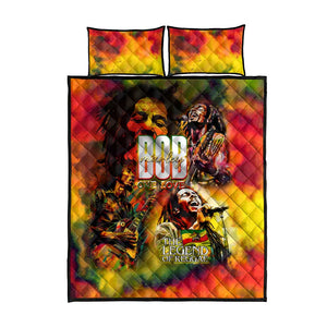 The Legend of Reggae One Love Quilt Bed Set Bob Colorful Art