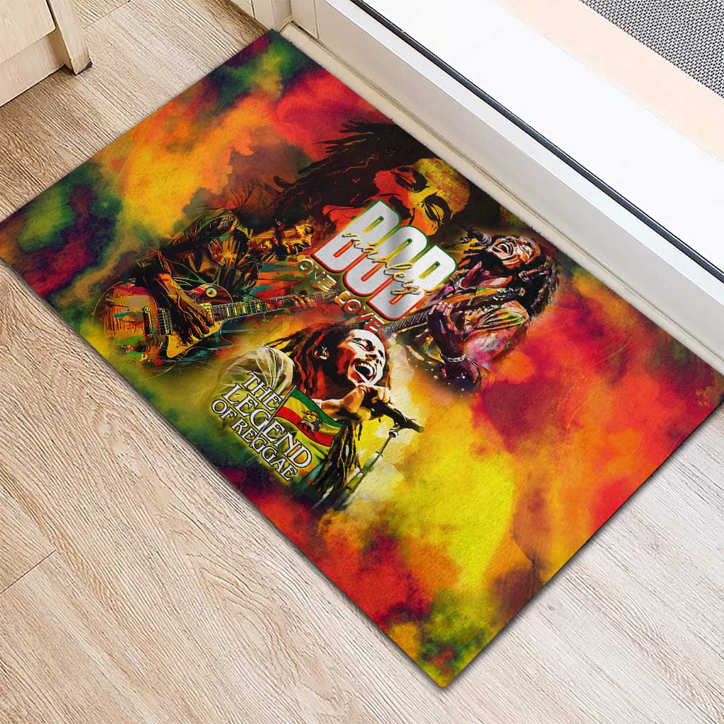 The Legend of Reggae One Love Rubber Doormat Bob Colorful Art