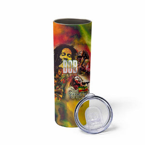 The Legend of Reggae One Love Skinny Tumbler Bob Colorful Art
