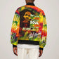 The Legend of Reggae One Love Sleeve Zip Bomber Jacket Bob Colorful Art