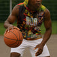 The Legend of Reggae One Love Sleeveless Hoodie Bob Colorful Art - African Pride