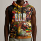 The Legend of Reggae One Love Sleeveless Zip Hoodie Bob Colorful Art - African Pride