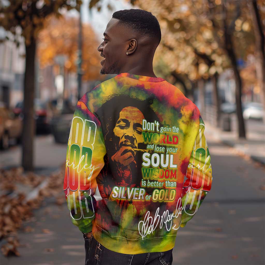 The Legend of Reggae One Love Sweatshirt Bob Colorful Art