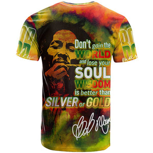 The Legend of Reggae One Love T shirt Bob Colorful Art