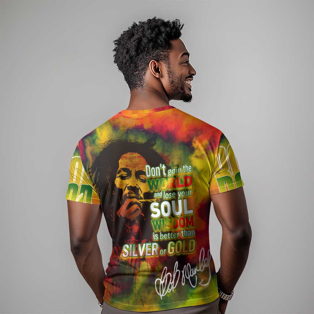 The Legend of Reggae One Love T shirt Bob Colorful Art
