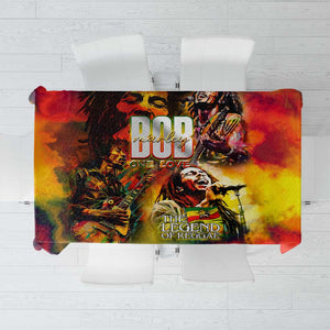 The Legend of Reggae One Love Tablecloth Bob Colorful Art
