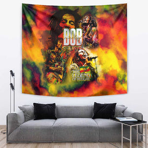 The Legend of Reggae One Love Tapestry Bob Colorful Art