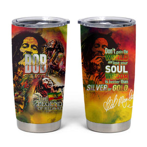 The Legend of Reggae One Love Tumbler Cup Bob Colorful Art