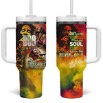 The Legend of Reggae One Love Tumbler With Handle Bob Colorful Art