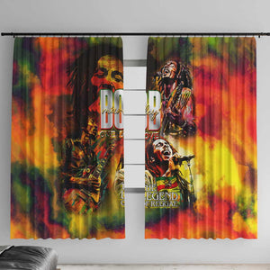 The Legend of Reggae One Love Window Curtain Bob Colorful Art