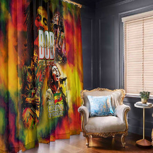 The Legend of Reggae One Love Window Curtain Bob Colorful Art