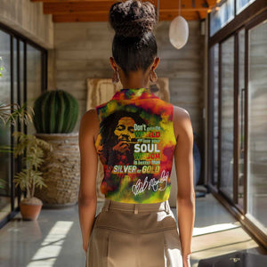 The Legend of Reggae One Love Women Sleeveless Polo Shirt Bob Colorful Art
