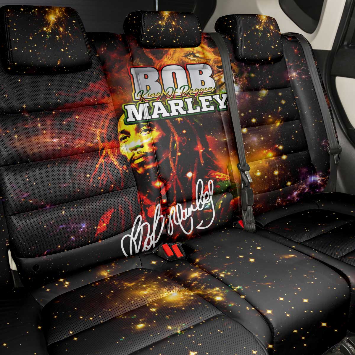 Bob King Of Reggae Rastafari Lion Back Car Seat Cover You Never Know How Strong You Are
