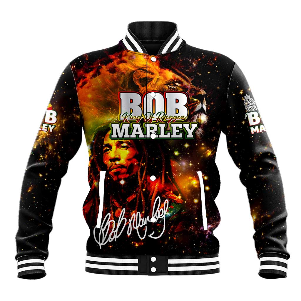 Bob King Of Reggae Rastafari Lion Baseball Jacket You Never Know How Strong You Are