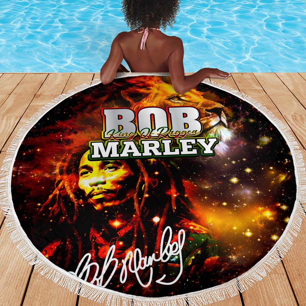 Bob King Of Reggae Rastafari Lion Beach Blanket You Never Know How Strong You Are