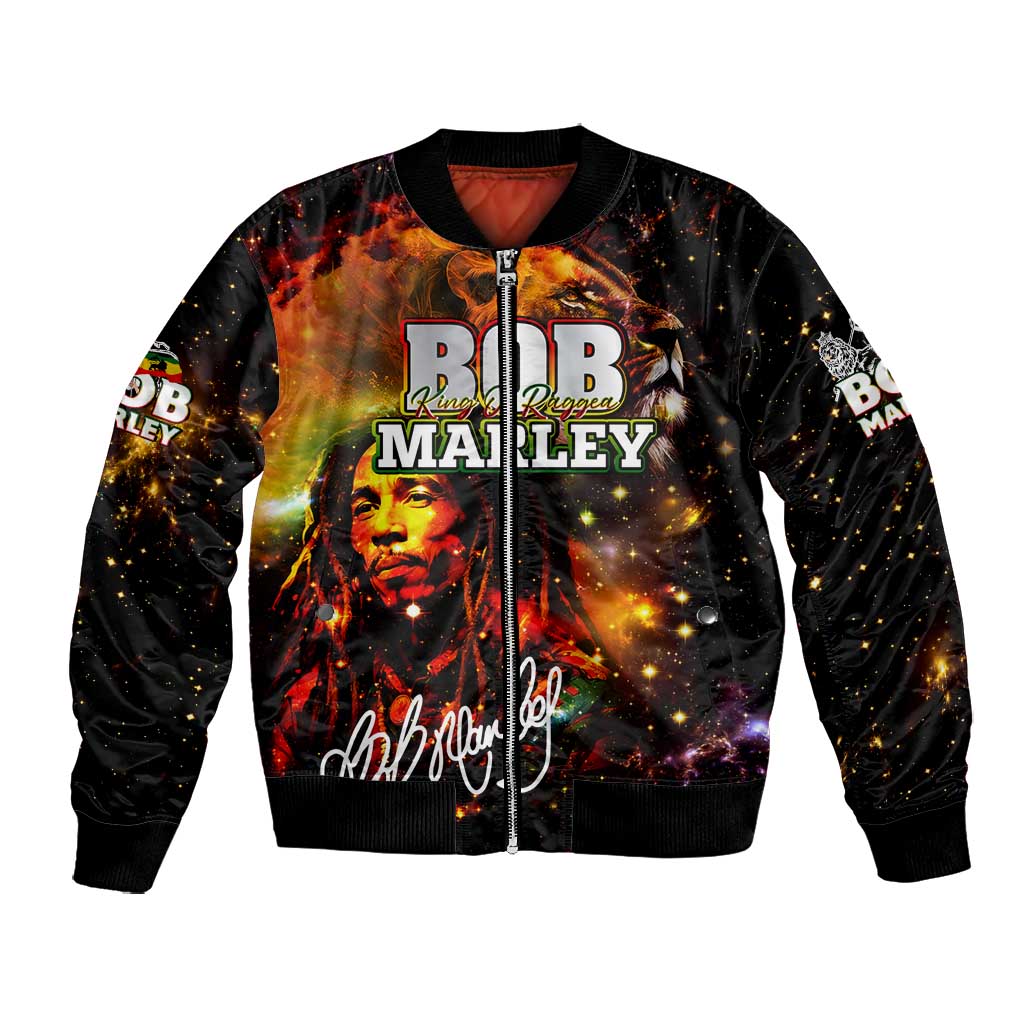 Bob King Of Reggae Rastafari Lion Bomber Jacket You Never Know How Strong You Are