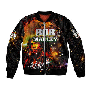 Bob King Of Reggae Rastafari Lion Bomber Jacket You Never Know How Strong You Are