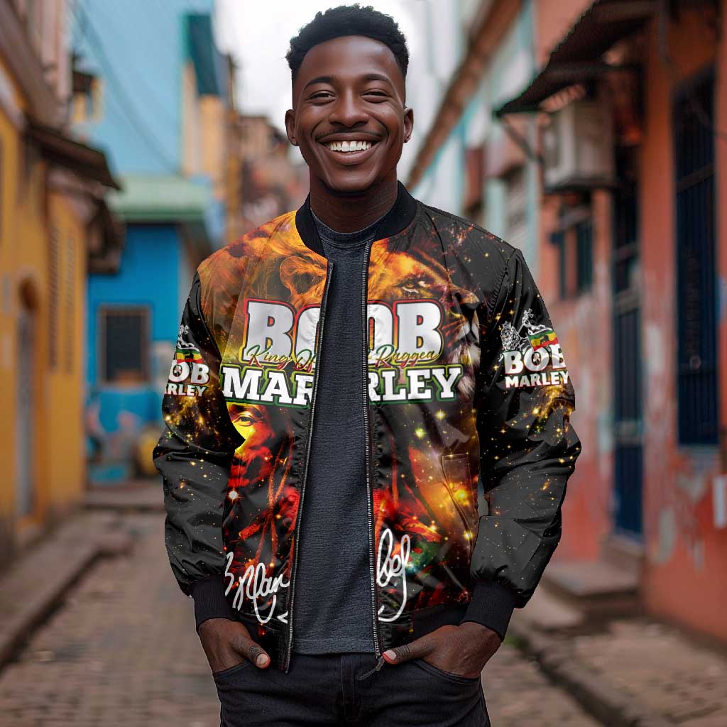 Bob King Of Reggae Rastafari Lion Bomber Jacket You Never Know How Strong You Are