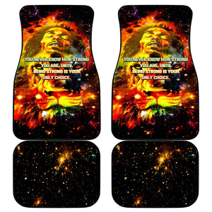 Bob King Of Reggae Rastafari Lion Car Mats You Never Know How Strong You Are
