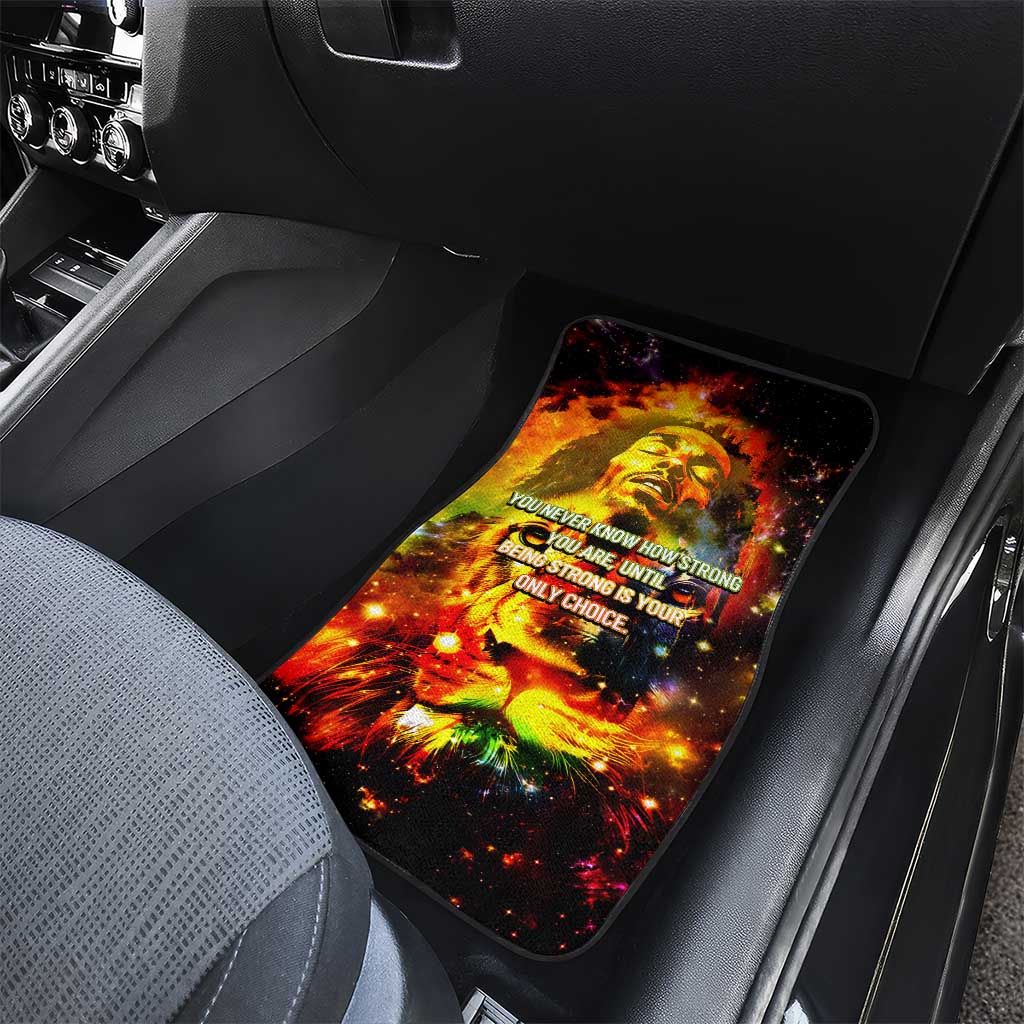 Bob King Of Reggae Rastafari Lion Car Mats You Never Know How Strong You Are
