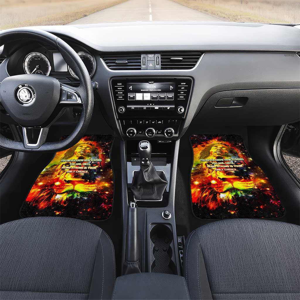 Bob King Of Reggae Rastafari Lion Car Mats You Never Know How Strong You Are