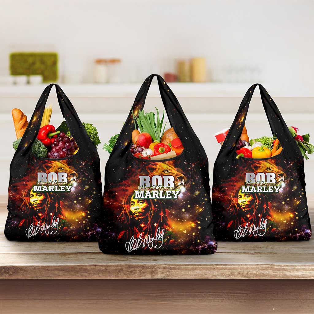 Bob King Of Reggae Rastafari Lion Grocery Bag You Never Know How Strong You Are