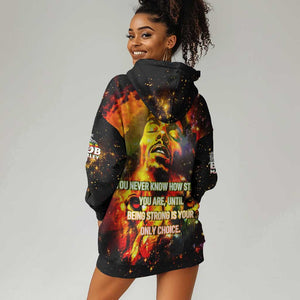 Bob King Of Reggae Rastafari Lion Hoodie Dress You Never Know How Strong You Are