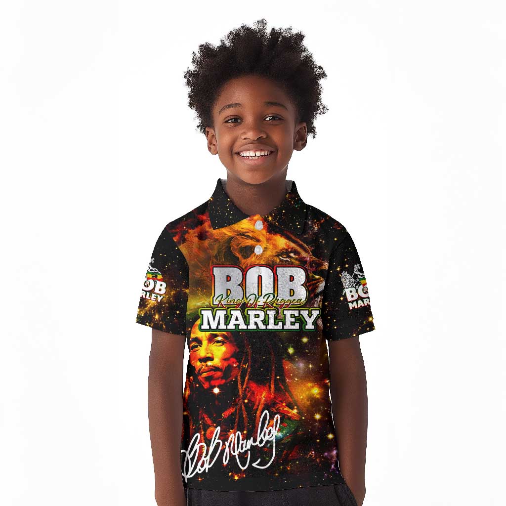 Bob King Of Reggae Rastafari Lion Kid Polo Shirt You Never Know How Strong You Are