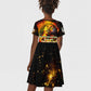 Bob King Of Reggae Rastafari Lion Kid Short Sleeve Dress You Never Know How Strong You Are