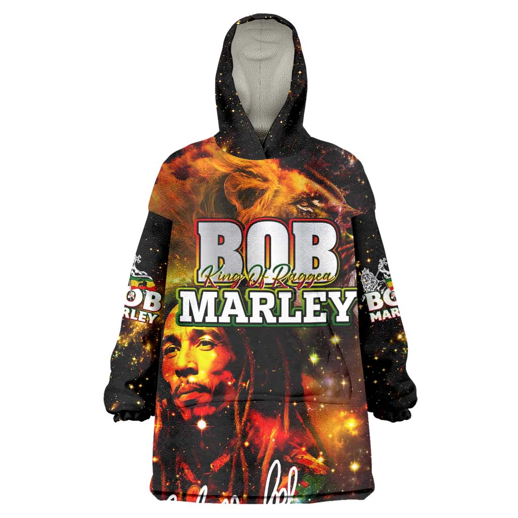 Bob King Of Reggae Rastafari Lion Kid Wearable Blanket Hoodie You Never Know How Strong You Are
