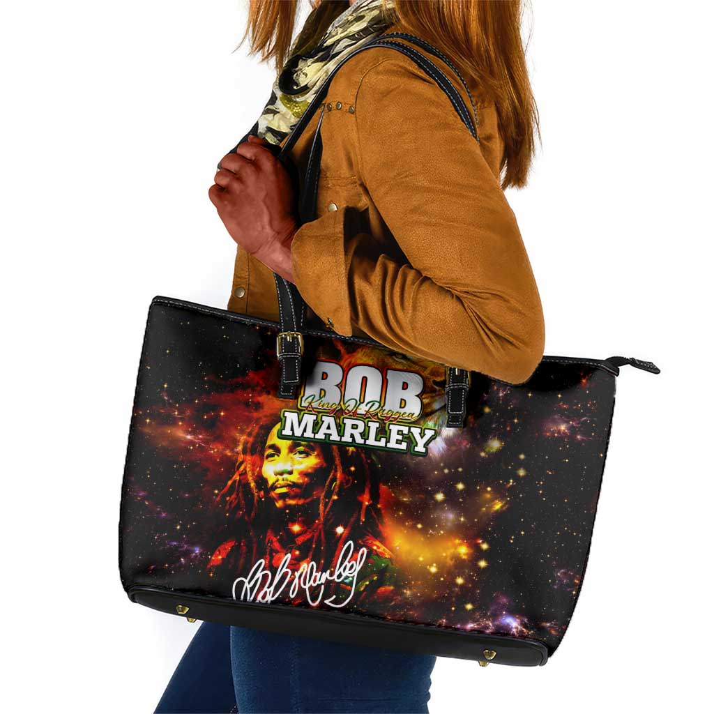 Bob King Of Reggae Rastafari Lion Leather Tote Bag You Never Know How Strong You Are