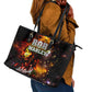 Bob King Of Reggae Rastafari Lion Leather Tote Bag You Never Know How Strong You Are
