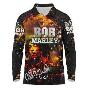 Bob King Of Reggae Rastafari Lion Long Sleeve Polo Shirt You Never Know How Strong You Are