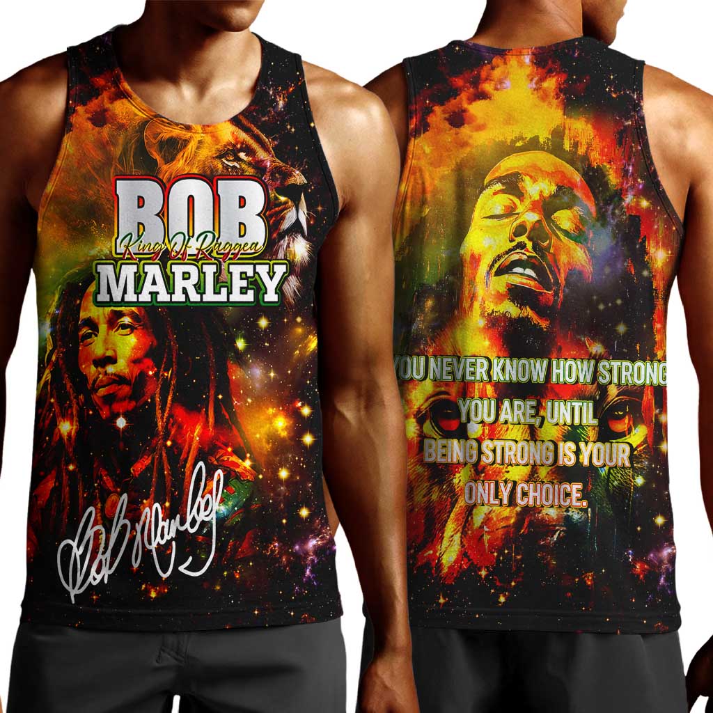 Bob King Of Reggae Rastafari Lion Men Tank Top You Never Know How Strong You Are