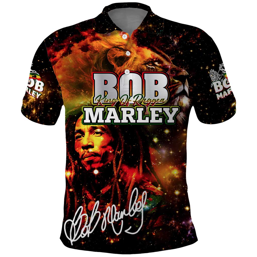 Bob King Of Reggae Rastafari Lion Polo Shirt You Never Know How Strong You Are