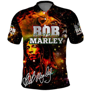 Bob King Of Reggae Rastafari Lion Polo Shirt You Never Know How Strong You Are