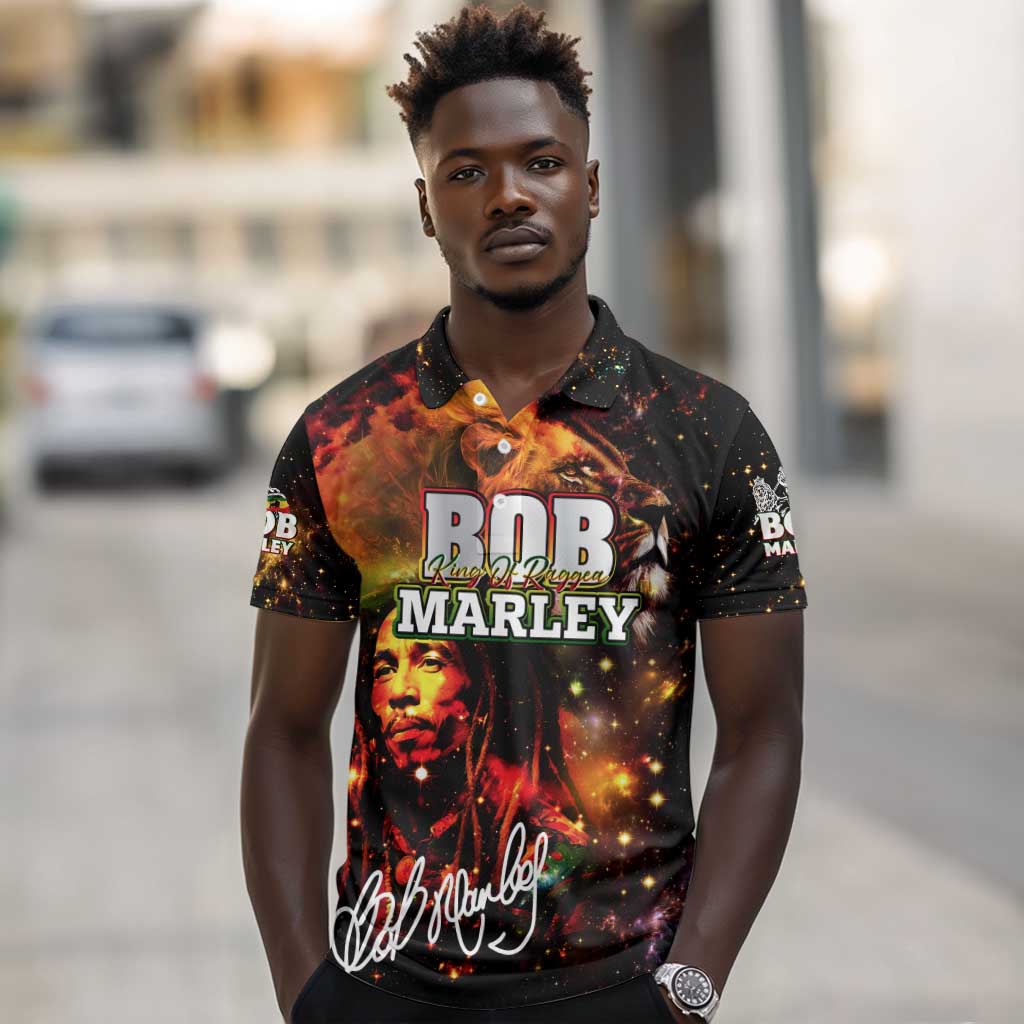 Bob King Of Reggae Rastafari Lion Polo Shirt You Never Know How Strong You Are